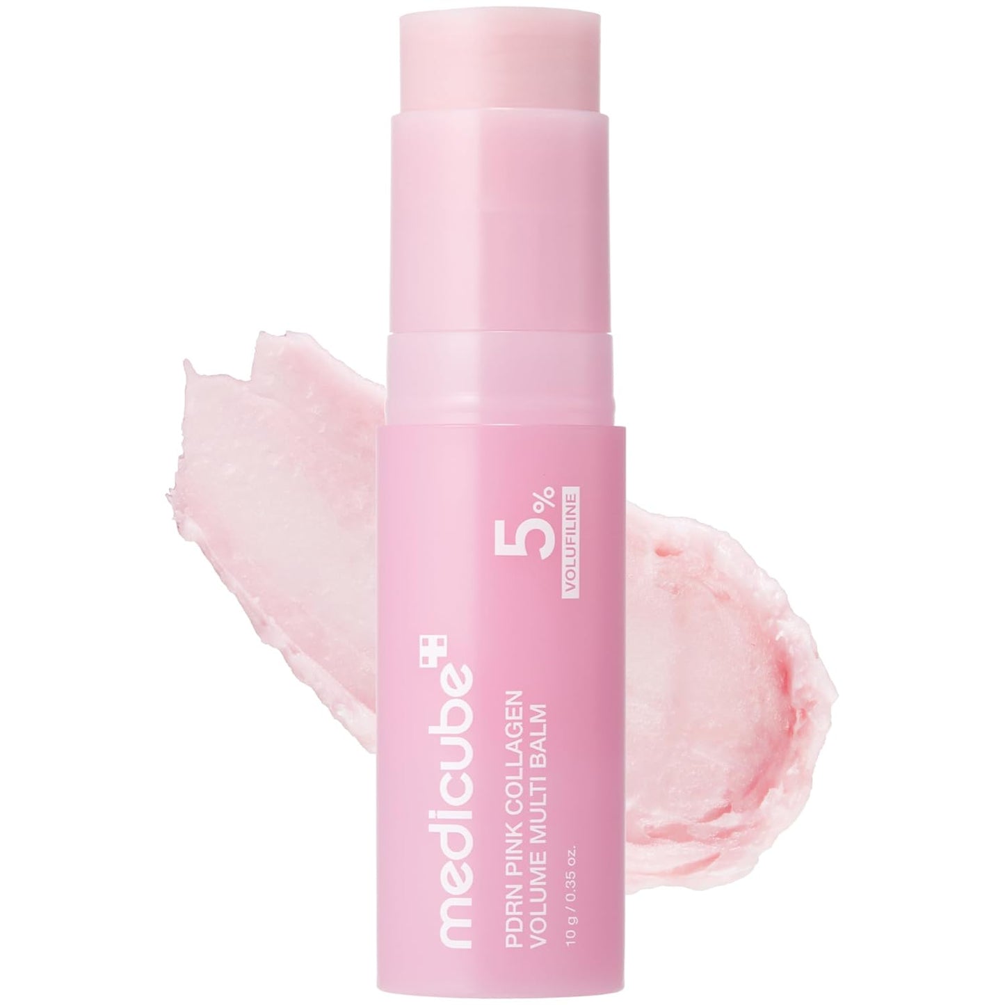 medicube PDRN Pink Collagen Volume Multi Balm Stick - Face & Body Balm | Volufiline, PDRN, NAD, Collagen - Under-Eyes, Neck, Forehead, Smile Lines, Lips, Plumping & Radiance for Line Care, K-Beauty