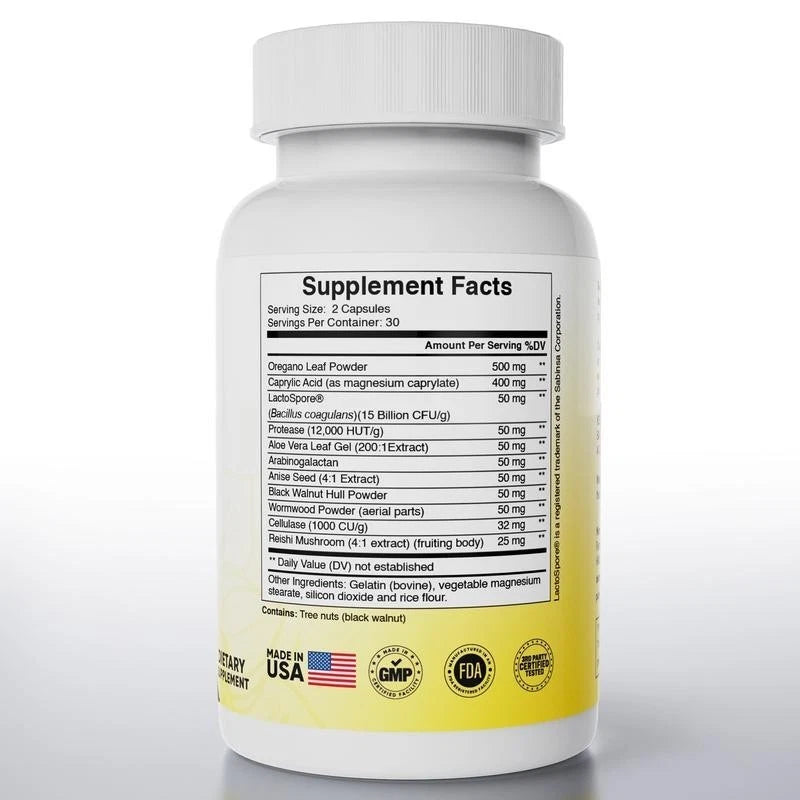 Pure Peak Candida Cleanse - Boost Gut & Colon Health - 60 Capsules