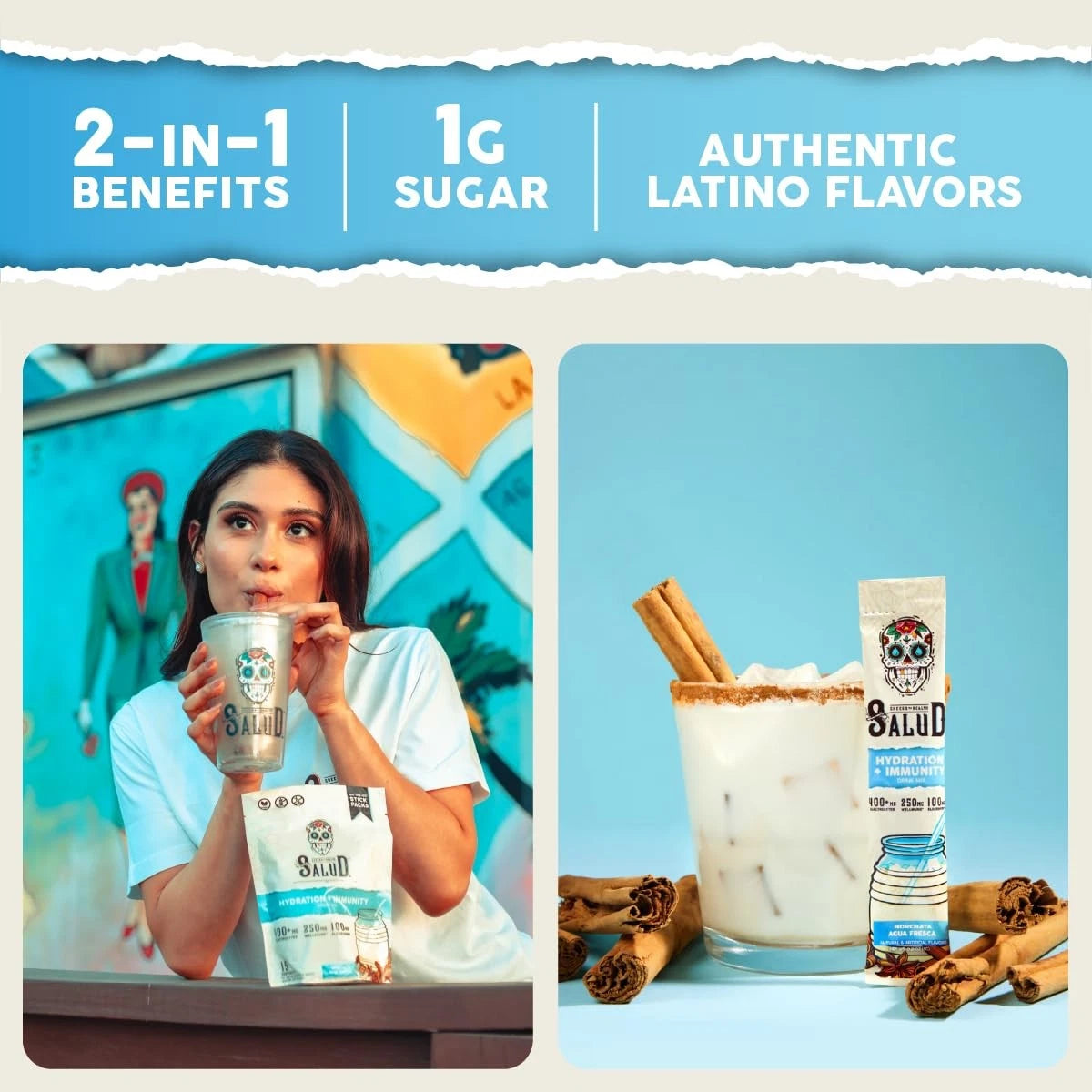 Salud 2-in-1 Hydration Packets + Immunity 0.21 Ounce (Pack of 15)