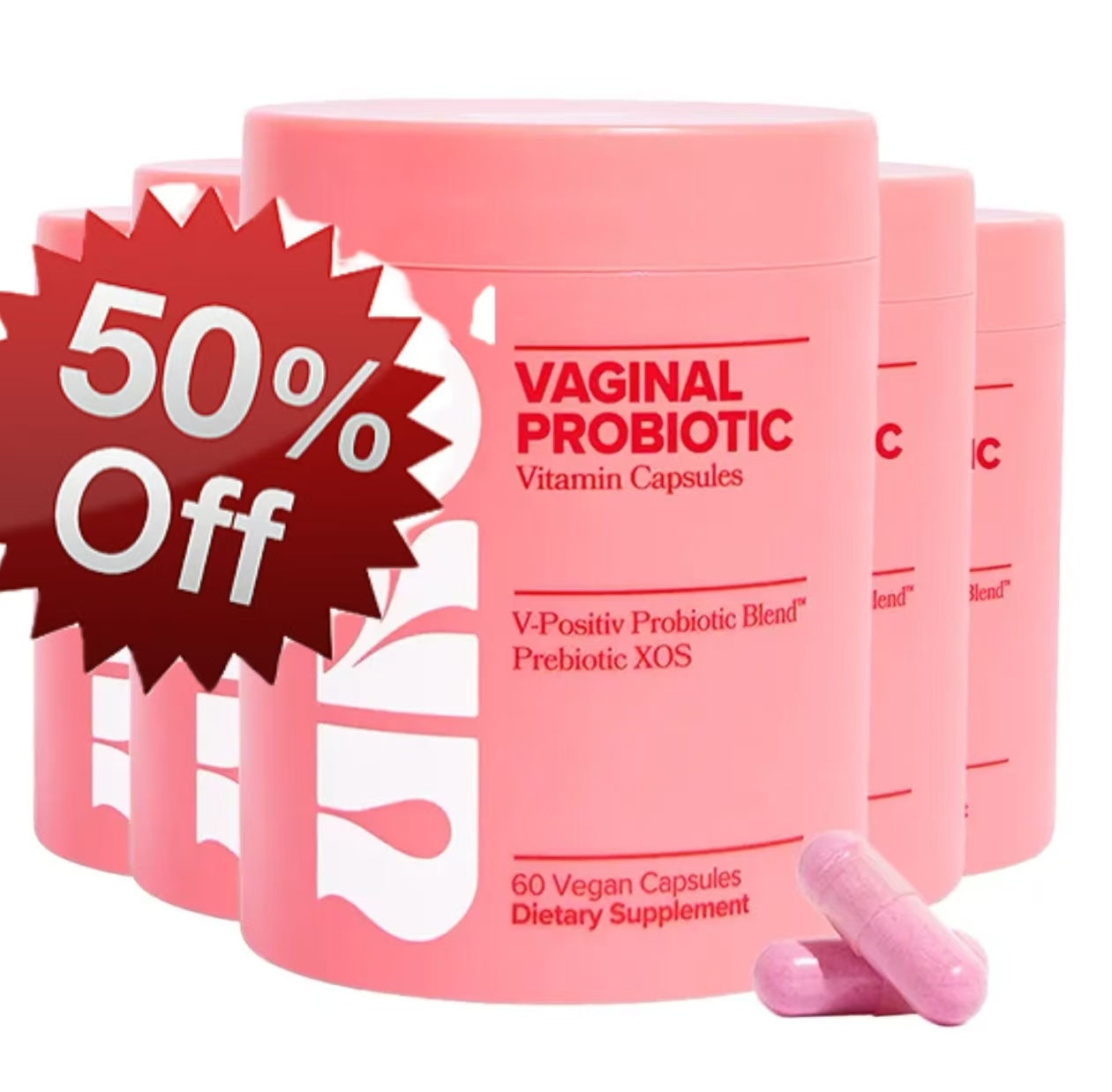 URO Vaginal Probiotics for Women pH Balance with Prebiotics & Lactobacillus Probiotic Blend - Women's Vaginal Health Supplement - Promote Healthy Vaginal Odor & Vaginal Flora, 60 Count (Pack of 1)